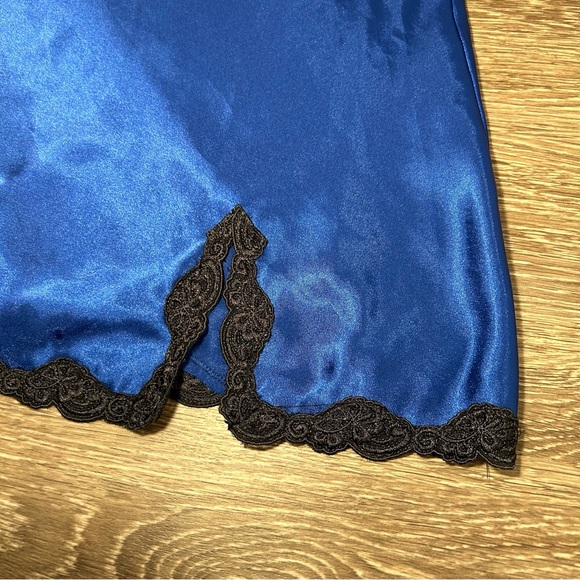 Vintage Morgan Taylor Intimates Blue Slip Dress, Women’s size Large - Picture 4 of 5